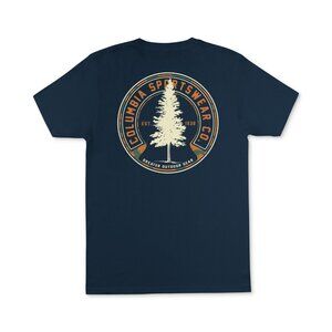 Columbia Men's Logo Graphic T-Shirt Navy Blue Size S